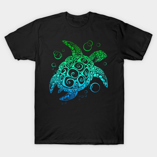 Sea Turtle Hawaiian Honu T-Shirt by Weirdcore